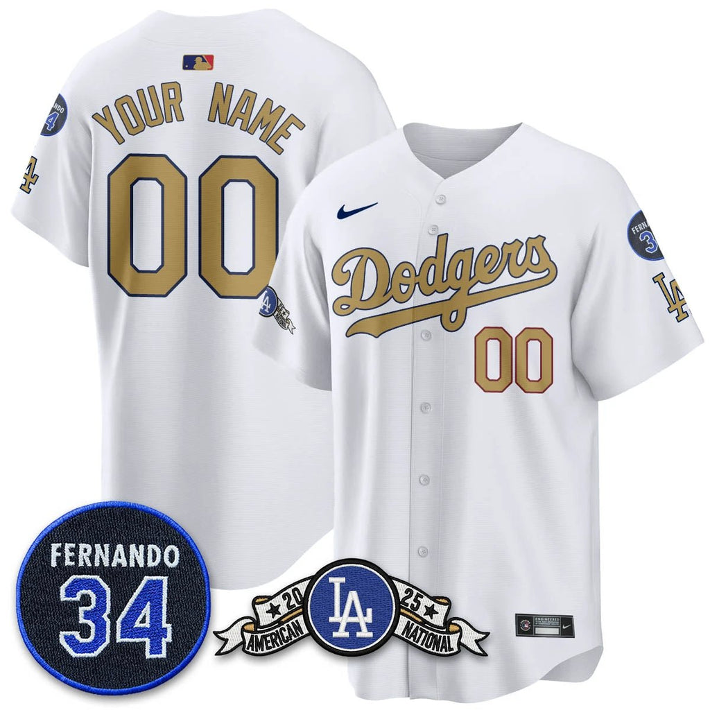 Los Angeles Dodgers 2025 National League Champions Jersey - All Stitched by Los Angeles Dodgers
