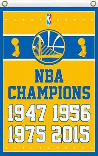 Golden State Warriors Champions All Styles Flag 3X5Ft Polyester Banner USA Digital Print by flagsjustdoit