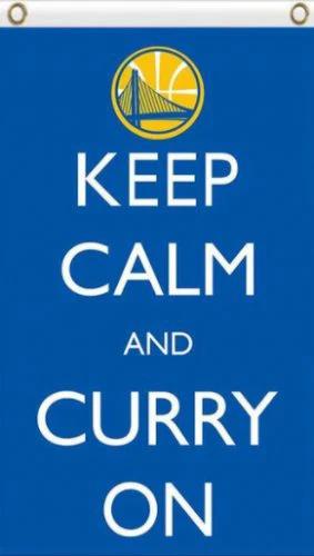 Golden State Warriors Keep Calm and Gurry On Flag 3X5Ft Polyester Banner USA Digital Print by flagsjustdoit