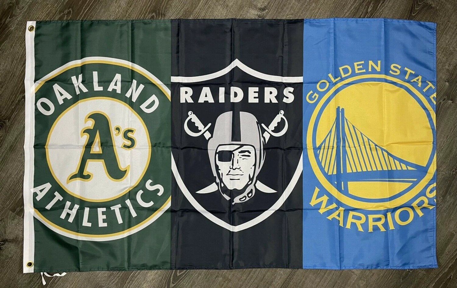 Golden State Warriors Raiders Athletics Flag 3x5 ft Banner Man-Cave by flagsjustdoit