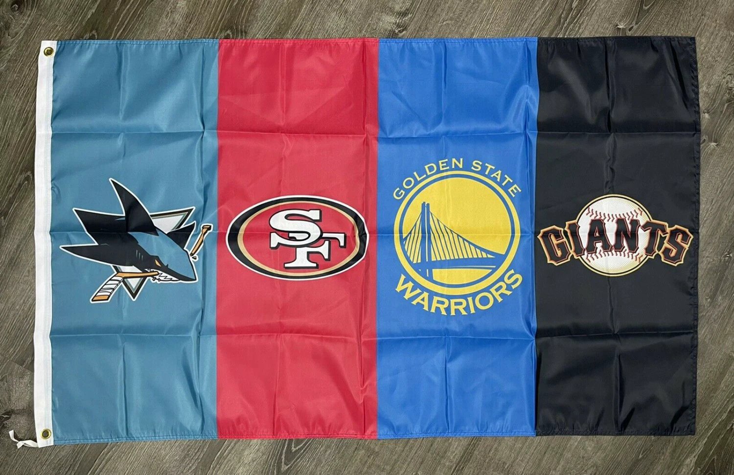Golden State Warriors San Francisco 49ers Giants Sharks Flag 3x5ft Banner by flagsjustdoit