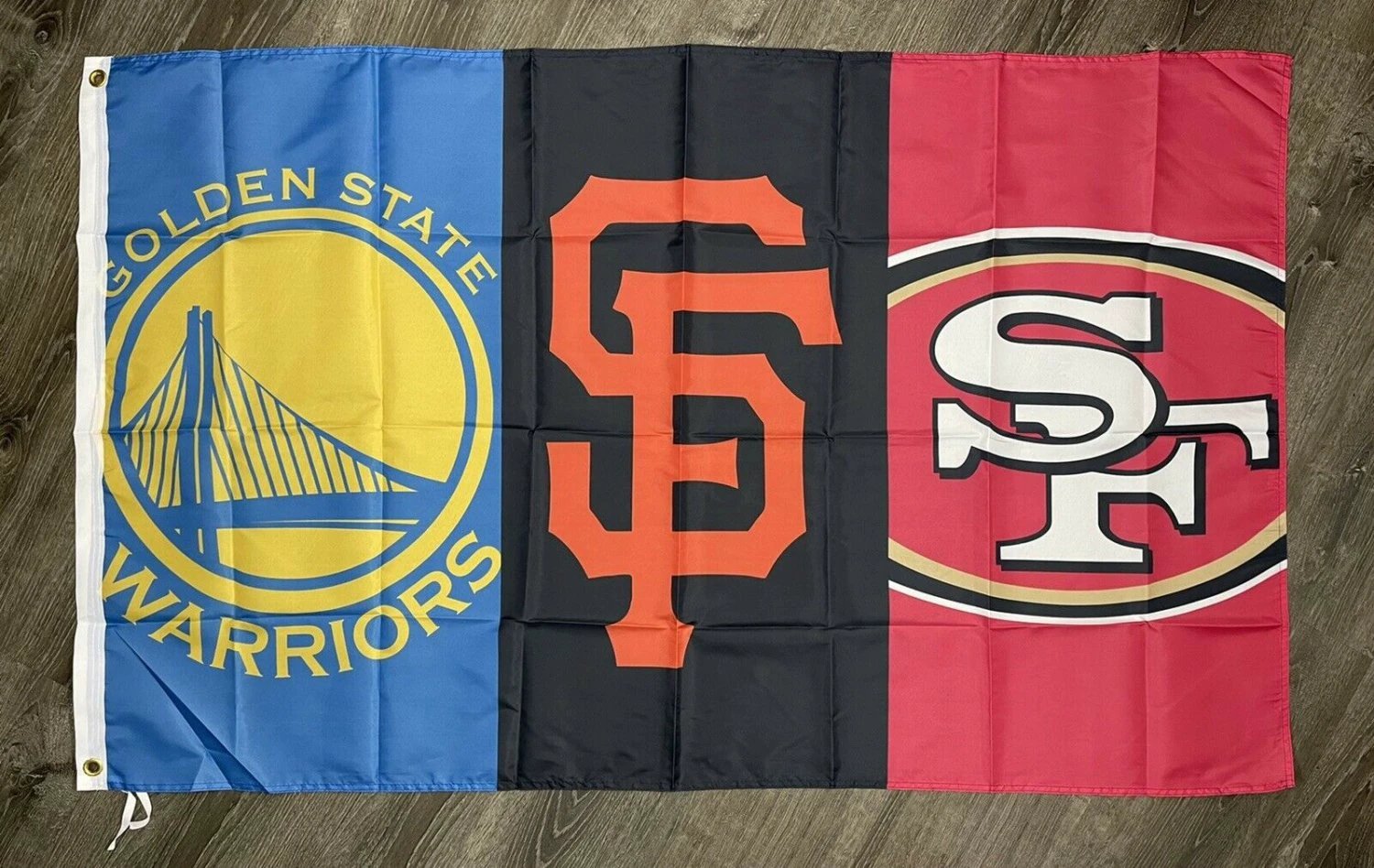 Golden State Warriors San Francisco Giants 49ers Flag 3x5 ft Banner Man-Cave by flagsjustdoit