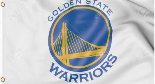 Golden State Warriors White Flag 3X5Ft Polyester Banner USA Digital Print by flagsjustdoit