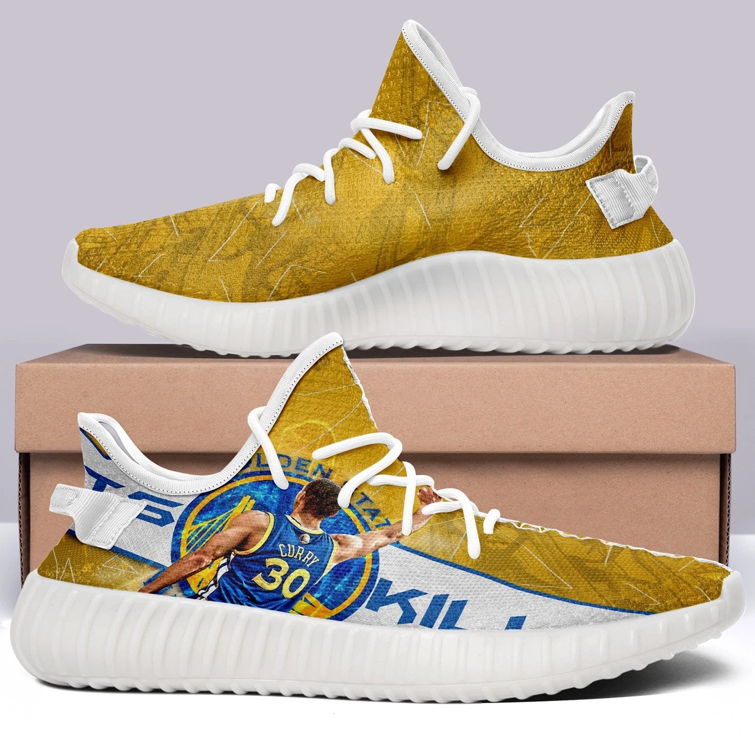 Golden State Warriors NBA 350v Yeezy Sneakers For Men Women Fans by Crocs