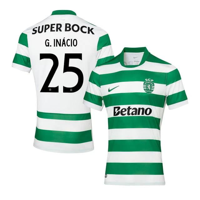 Gonçalo Inácio 25 Sporting CP 2025-26 Home Match Jersey – Green by Soccer Jersey