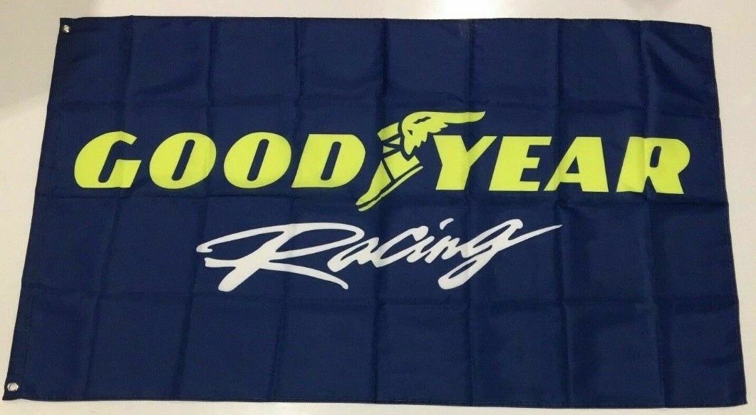 Good Year Racing Banner Flag - Car Tyres Tires Wheels Rubber Workshop Mechanic 3x5ft by flagsjustdoit