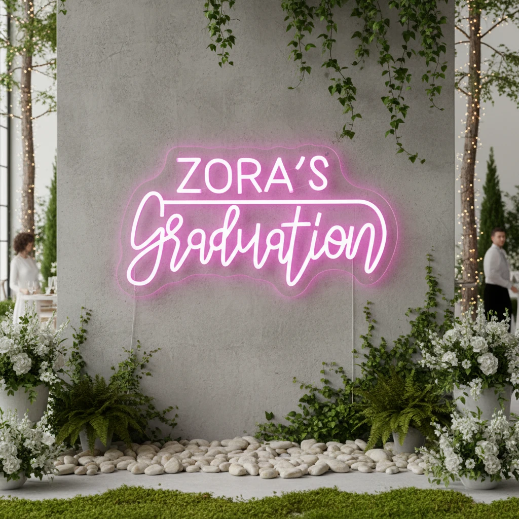 Graduation Yard Sign Gift Name Sign for Graduation Party Decor by Neonchics