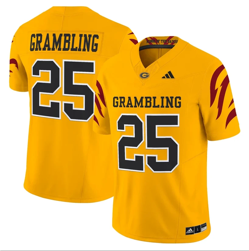 Grambling Jersey #25 Grambling Tigers 2025 Vapor Limited Stitched by My Store NCAA Football Jerseys