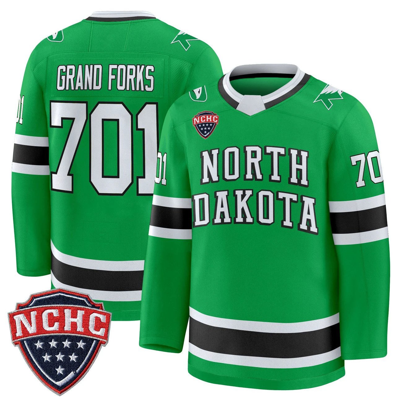 Grand Forks Jersey #701 North Dakota Fighting Hawks 2025-26 Stitched by Hockey David