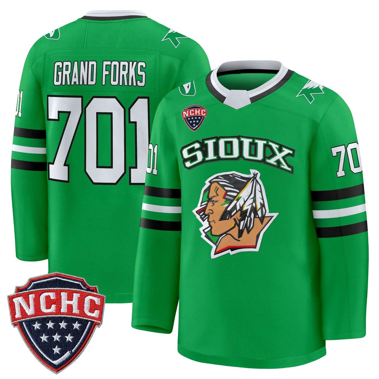 Grand Forks Jersey #701 North Dakota Fighting Hawks 2025-26 Stitched by Hockey David