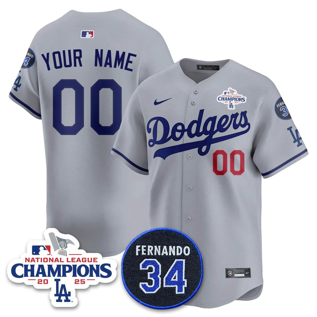 Los Angeles Dodgers 2025 NL Champions Jersey - All Stitched by Los Angeles Dodgers