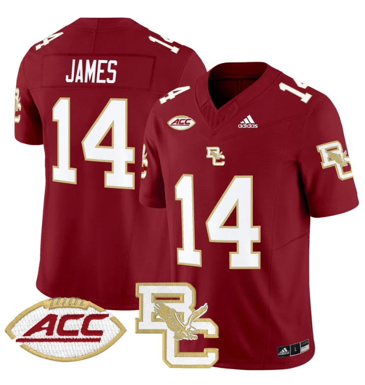 Grayson James Jersey #14 Boston College Eagles 2024 Stitched Maroon by NCAA Football Jersey