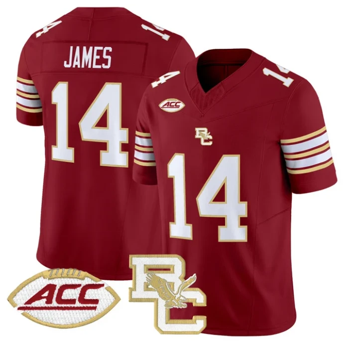 Grayson James Jersey #14 Boston College Eagles 2025 Vapor Stitched Maroon by NCAA Football Jersey