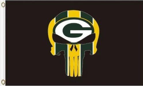 Green Bay Packers Black Flag 3X5 Ft Polyester Banner USA 90x150cm by flagsjustdoit