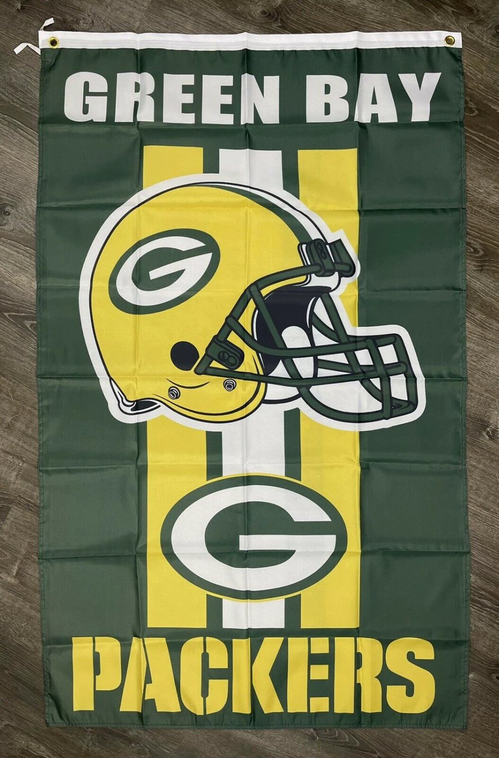 Green Bay Packers Flag 3x5 ft Sports Green Vertical Banner Man-Cave Garage by flagsjustdoit