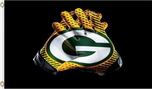 Green Bay Packers Gloves Flag 3X5 Ft Polyester Banner USA 90x150cm by flagsjustdoit