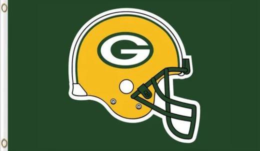 Green Bay Packers Helmet Yellow Flag 3X5 Ft Polyester Banner USA 90x150cm by flagsjustdoit