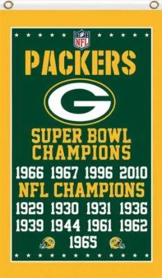 Green Bay Packers Super Bowl Champions Flag 3X5 Ft Polyester Banner USA 90x150cm by flagsjustdoit