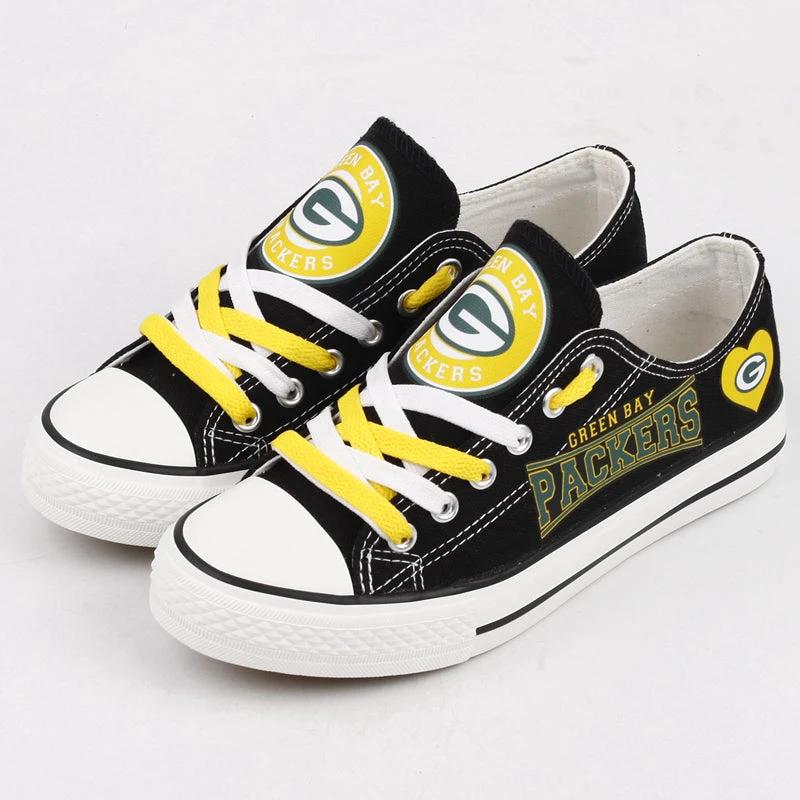 Green Bay Packers Low Top Canvas Sport Sneakers Shoes For Men Women Fans by Crocs
