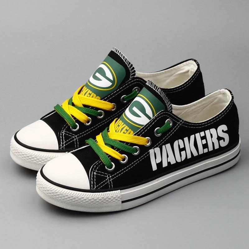 Green Bay Packers Low Top Canvas Sport Sneakers Shoes For Men Women Fans by Crocs