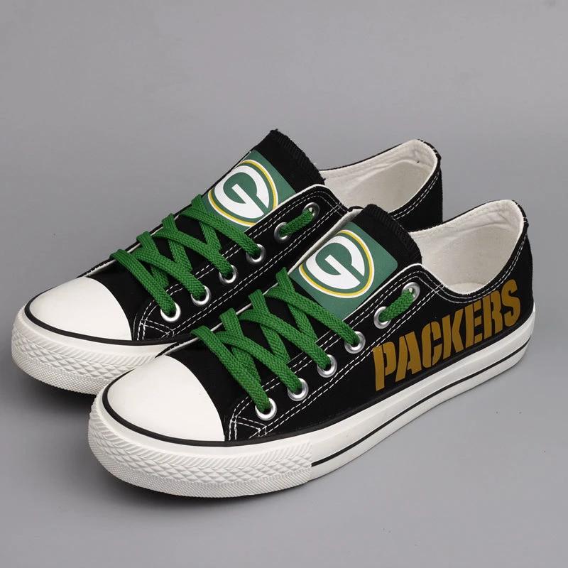 Green Bay Packers Low Top Canvas Sport Sneakers Shoes For Men Women Fans by Crocs