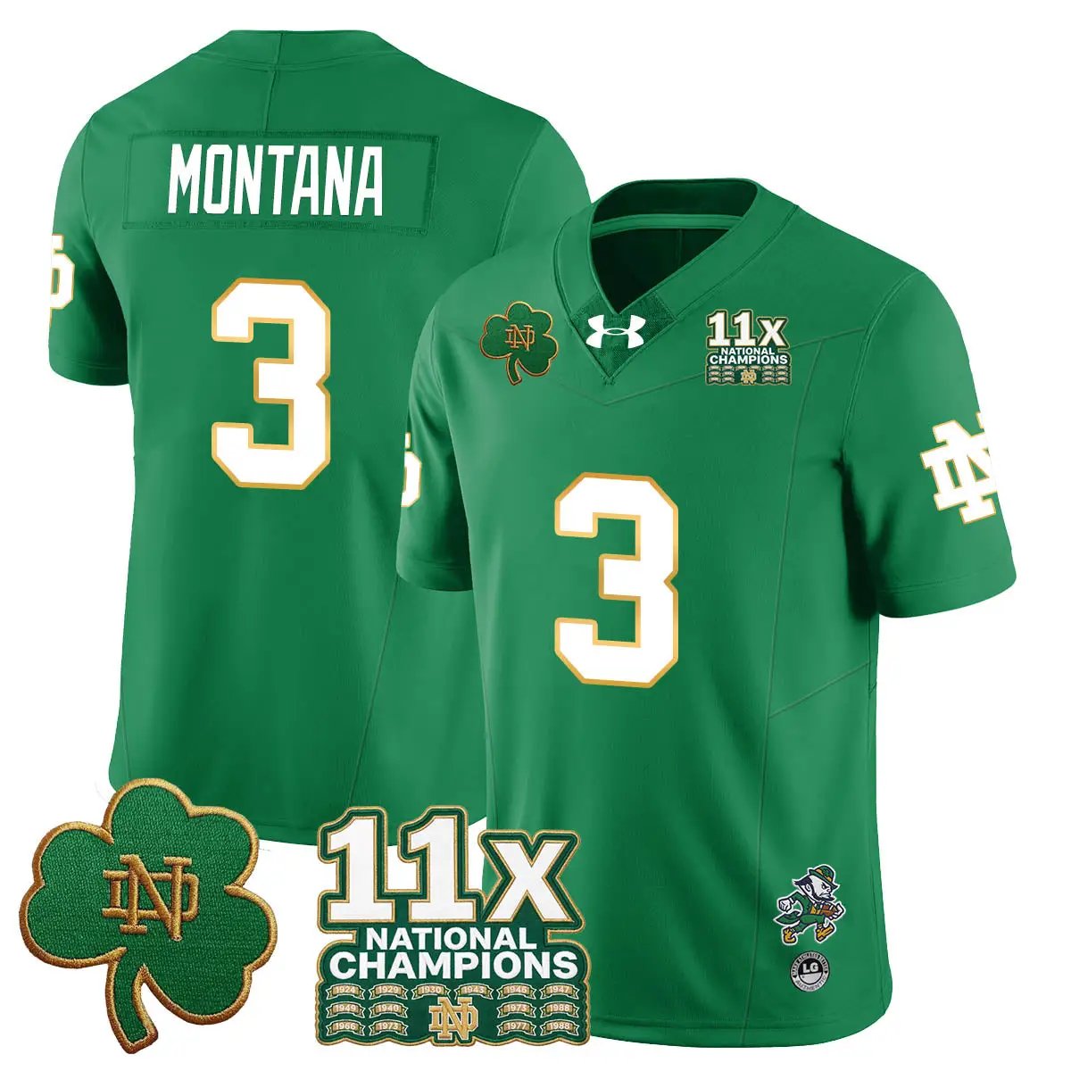 ND 11x-Time National Champions Vapor Limited Jersey by Notre Dame Fighting Irish