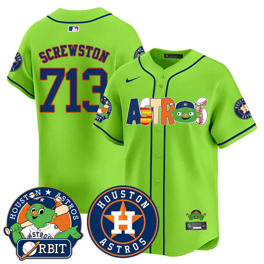 Houston Astros Orbit Vapor Premier Jersey - All Stitched by Houston Astros