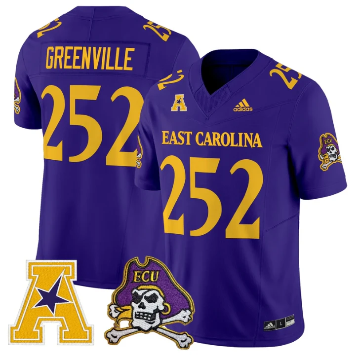 Greenville Jersey #252 East Carolina Pirates 2025 Limited Stitched by My Store NCAA Football Jerseys