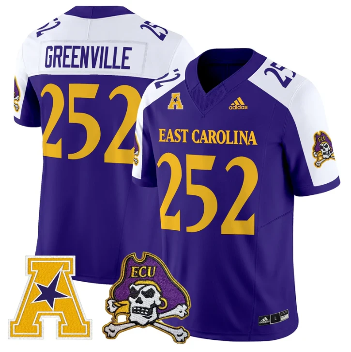 Greenville Jersey #252 East Carolina Pirates 2025 Limited Stitched by My Store NCAA Football Jerseys