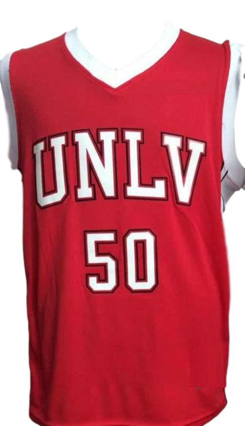 Greg Anthony Jersey #50 Unlv College Basketball Sewn Red (Copy) by My store basketball