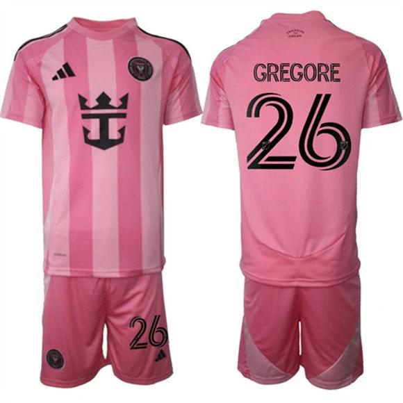 Gregore Jersey #26 Inter Miami CF Pink Home 2025 - 26 Soccer Suit by Soccer Jersey