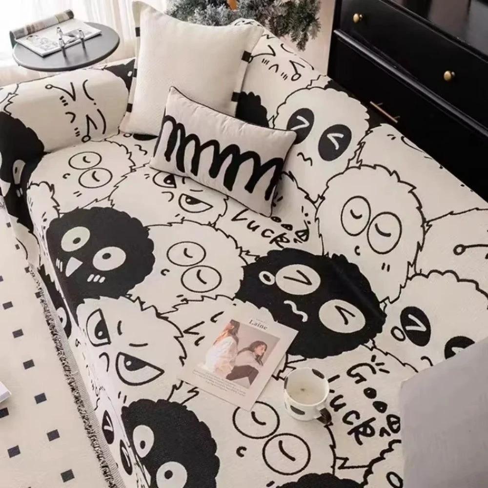 Gremlin Cartoon Chenille Sofa Cover by Casa & Beyond