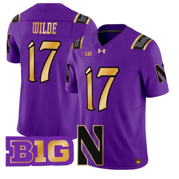 Griffin Wilde Jersey #17 Northwestern Wildcats 2026 Vapor Limited Stitched by My Store NCAA Football Jerseys
