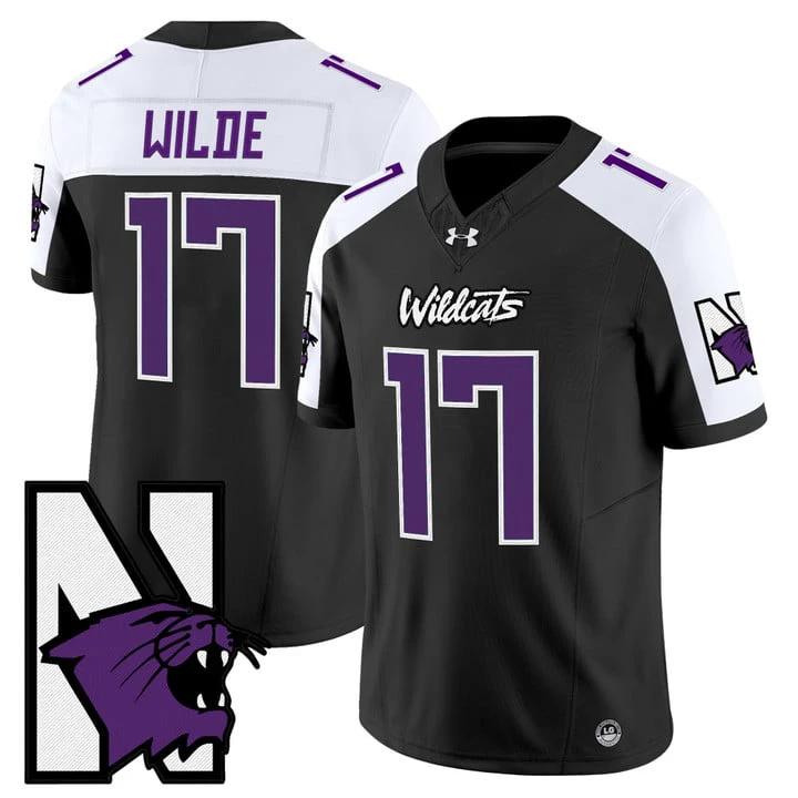 Griffin Wilde Jersey #17 Northwestern Wildcats Honoring 95 Stitched Black Alternate by NCAA Football Jersey