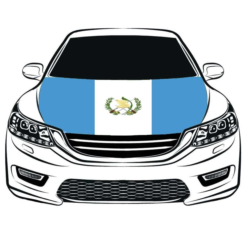 Guatemalan flag， Car Hood Cover Flag of Guatemala ,Engine Banner,3.3X5ft,6X7FT 100% Polyester Elastic Fabrics Can be Washed Suitable for large SUV and Pickup Trucks by flagsshop