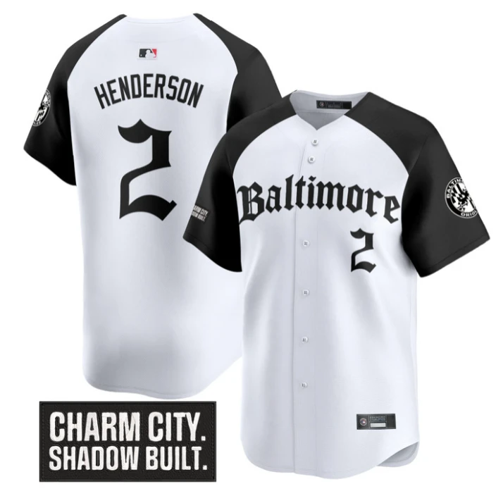 Gunnar Henderson Jersey #2 Baltimore Orioles Gothic Harbor Edition Alternate by My Store