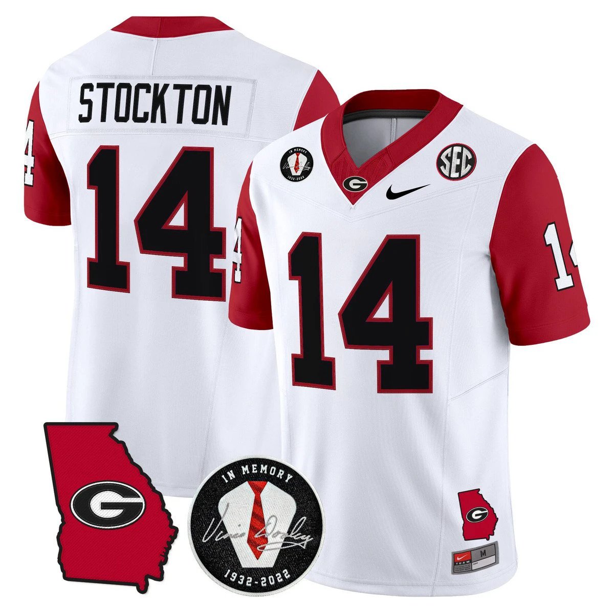 Gunner Stockton Jersey #14 Georgia Bulldogs 2025 Limited Stitched by My Store NCAA Football Jerseys
