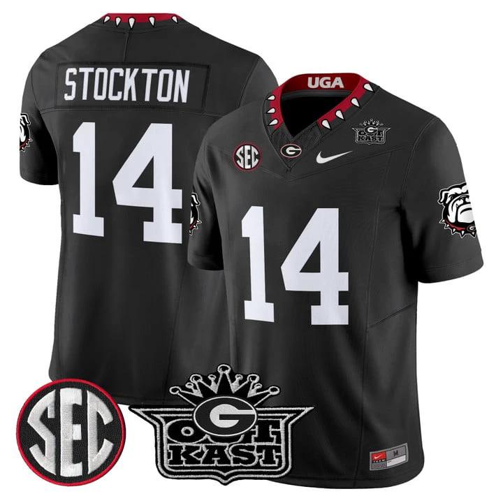 Gunner Stockton Jersey #14 Outkast x Georgia Bulldogs Limited Stitched by My Store NCAA Football Jerseys