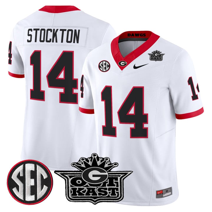 Gunner Stockton Jersey #14 Outkast x Georgia Bulldogs Limited Stitched by My Store NCAA Football Jerseys