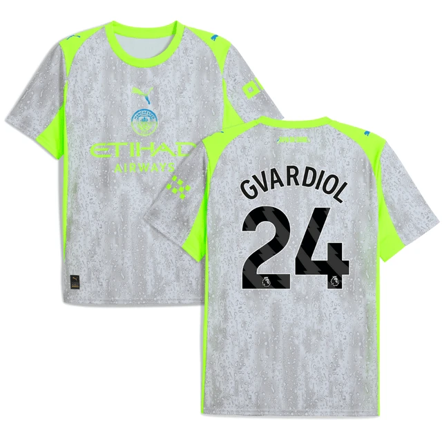 Gvardiol 24 Manchester City 2025-26 Third Men Jersey – Gray by Soccer Jersey