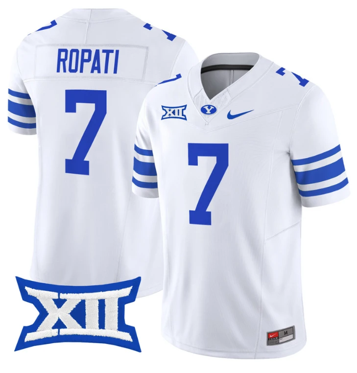 Hinckley Ropati Jersey #7 BYU Cougars Vapor Limited College Football Stitched White by My Store