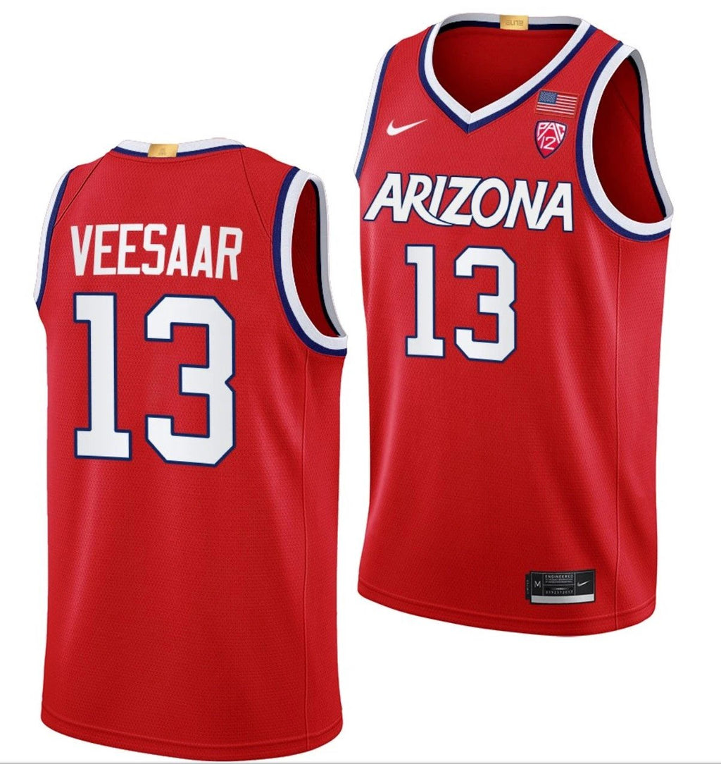 Henri Veesaar Jersey Arizona Wildcats College Basketball Maui Invitational Champs #13 by My store basketball