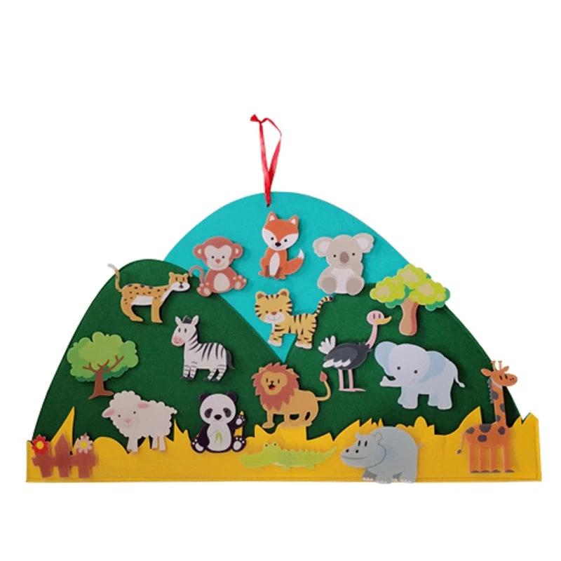 FeltFun | Educational fun - Montessori Animal Felt Playboard for Toddlers by BowLift