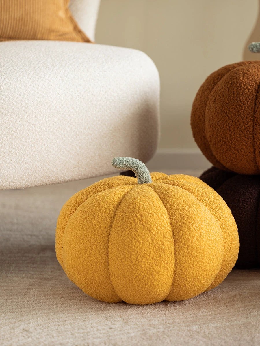 Fluffy Pumpkin Cushion by Bowlift
