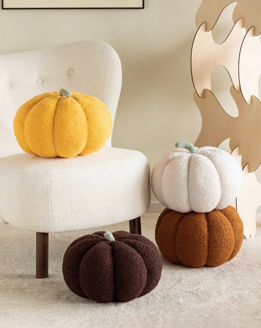 Fluffy Pumpkin Cushion by Bowlift
