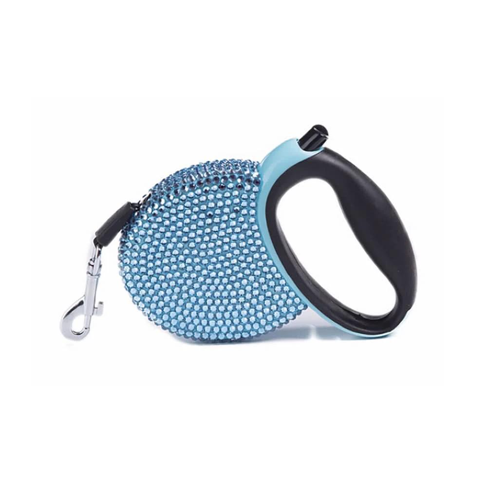 Luxury Retractable Leash with Rhinestones for Small Dogs & Cats by BowLift
