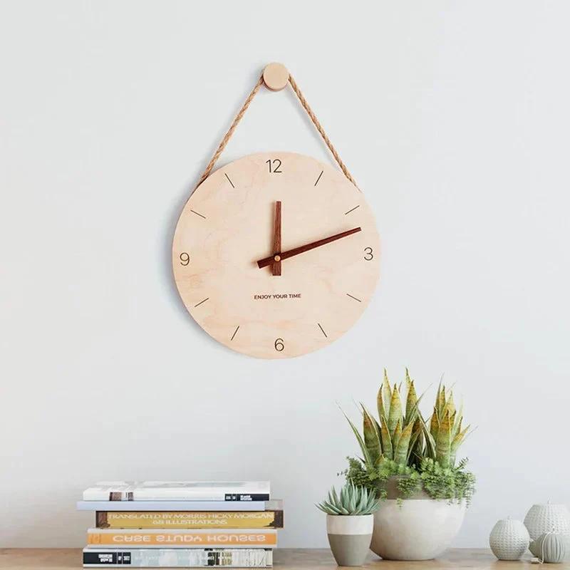 WoodHush Minimalist Wall Clock Bowlift by Bowlift