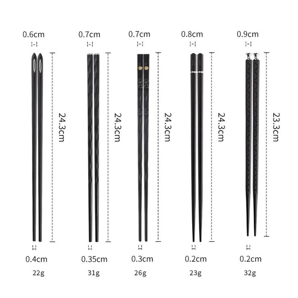DineLux – Luxurious Chopstick Set with Refined Designs (5 Pairs) by BowLift