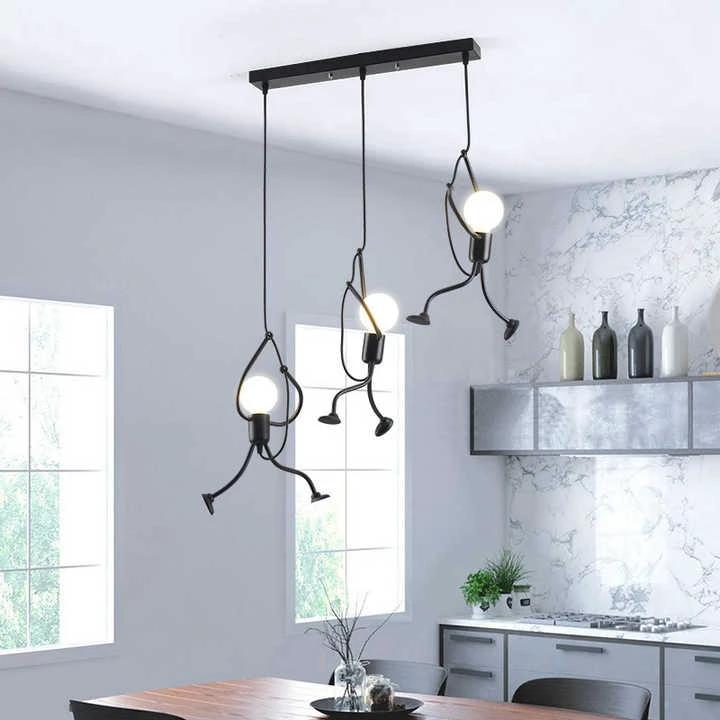 FunkyLight | Retro Pendant Light Iron Man Bowlift by Bowlift