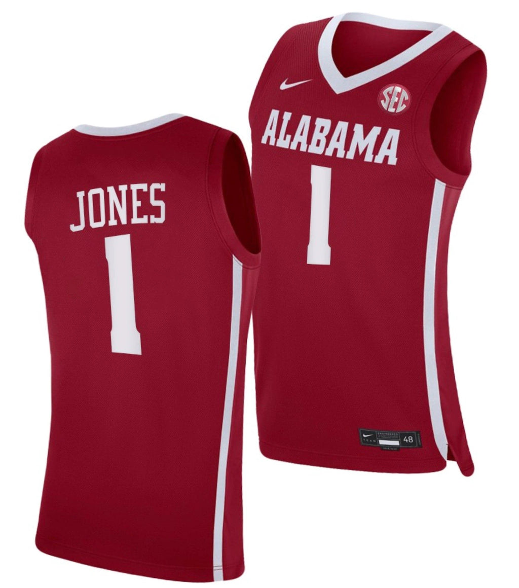 Herbert Jones Jersey Alabama Crimson Tide College Basketball Crimson #1 by My store basketball